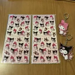 マイメロディ クロミ 宇佐美 アクリルキーホルダー シールセット