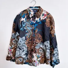 【美品】westbound petites ペイズリー柄シャツ PM カラフル