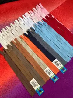 YKK フラットファスナーセット 16色 20cm 25本 まとめ売り