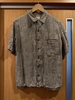 Nudie Jeans Co リネン半袖シャツ グレー Sサイズ 麻100%のサムネイル