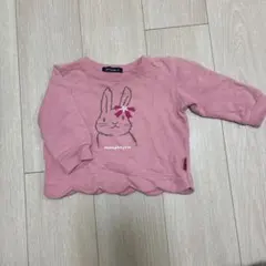 【80】moujonjon トレーナー ピンク うさぎ