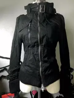 【Y2K】パンク ロック ハイネック ジャケット 黒 V系 地雷系Archive Y2K】パンク ロック ハイネック ジャケット 黒 V系 地雷系Archive
