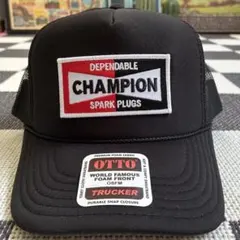 OTTO トラッカーワッペンキャップ CAHMPION PLUG ブラック