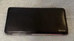 Paul Smith（ポールスミス） 長財布 レザー ブラック マルチストライプ