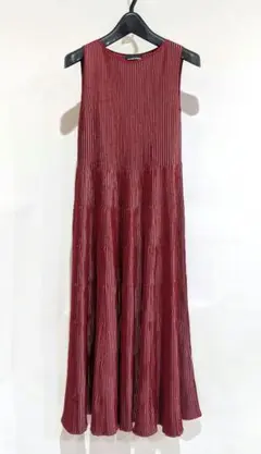 EMPORIO ARMANI リブ ストライプ ニット ノースリーブ ワンピースのサムネイル