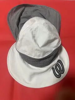 MUスポーツ　日焼け防止　ハット　ウエサコ　白　フリーサイズ