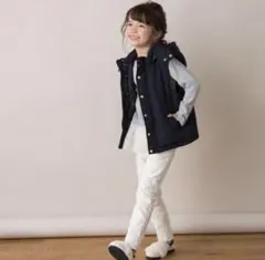 petit main プティマイン フード取り外し ダウンベスト