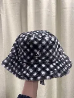 KANGOL ファー バケットハット チェック柄