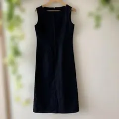 ノースリーブロングワンピース黒