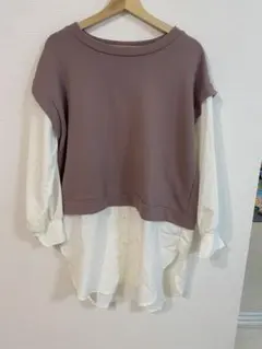 シャツ付きトレーナー