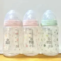 Smart Angel 哺乳瓶 3本セット 250ml 消毒済み 使用乳首無可