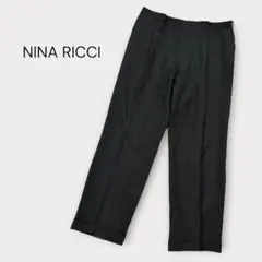 ニナリッチ ウール モヘヤ スラックス パンツ 黒 センタープレス 日本製のサムネイル
