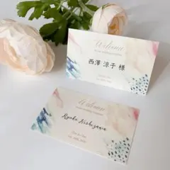 人気！結婚式　名刺タイプ席札☆R（10部～、10部単位）