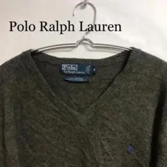ポロラルフローレン　ニット　90s レディースL相当　ワンポイント