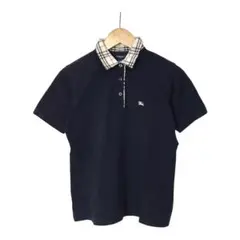 バーバリーロンドン　半袖ポロシャツ　レディース　刺繍　ノバチェック　M