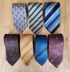 中古ネクタイ 7本セット シルク製
