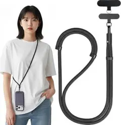 【新品】スマホ ストラップ 首掛け 手首 タグパッチ2枚付き 全機種対応