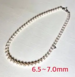 MIKIMOTO美品真珠ネックレス6.5〜7.0mmミキモトパール