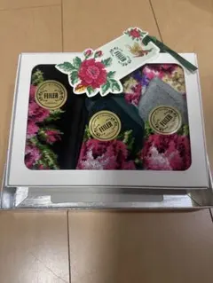 FEILER タオルハンカチ 3枚セット　ギフトセット　箱付き　花柄