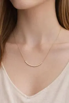 売り切り特価商品❣️k18ダイアモンド入りペンダント