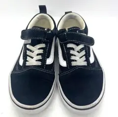 VANS オールドスクールキッズ スニカー 18㎝ ブラック ベルクロ 黒