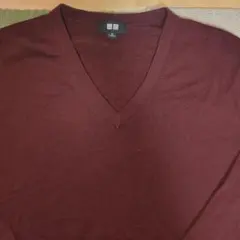 UNIQLO バーガンディ ウール ニット
