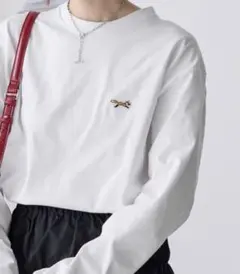 ペニーズ 別注 THE FOX ロゴ ワッペン刺繍ロンT ホワイト　Sサイズ