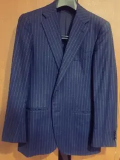 ユナイテッドアローズ GUABELLO 120'Sネイビー ストライプ　裏地あり