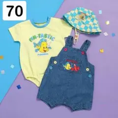 新品 BREEZE リトルマーメイド フランダー 帽子 ロンパース サロペット