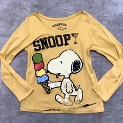 archive スヌーピー　ロングTシャツ　レディースLサイズ　イエロー　y2k
