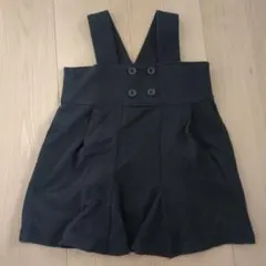 COMME CA ISM ブラックサロペットスカート 95cm