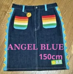 平成レトロ　エンジェルブルー　総柄デニムパンツ　160 L ナルミヤ 平成レトロ エンジェルブルー 総柄デニムパンツ 160 L ナルミヤ - メルカリ