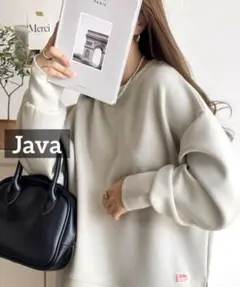 k0242 Java 滑らか＆艶やか。ゆったりダンボールニットプルオーバーのサムネイル
