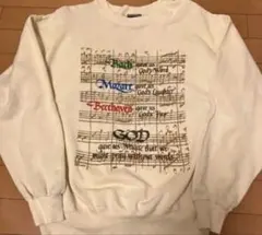 スウェット90s USA製 ベートーヴェン モーツァルト バッハ 楽符