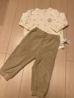 パジャマ　フリース　プーさん　ユニクロ　90