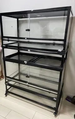 ガラス飼育ケージ 2セット ガラス製飼育ケージ2個セット - メルカリ