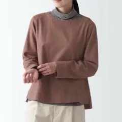 無印良品　綿100% ブラウン 長袖 シャツ