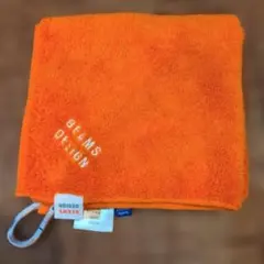 BEAMS DESIGN　ウォッシュタオル　約34×34cm　ロゴ刺繍　中古品のサムネイル