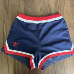 adidas ネイビー 赤 白 ストライプ ショートパンツ