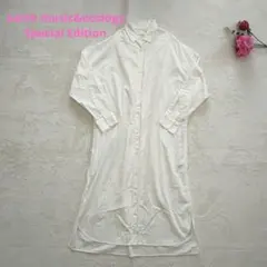 earth 【SIZE 160/84A】オフホワイト 長袖 シャツ ワンピース