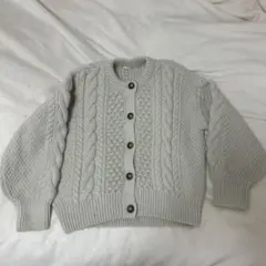 GUチャンキーニットケーブルボーイフレンドカーディガン