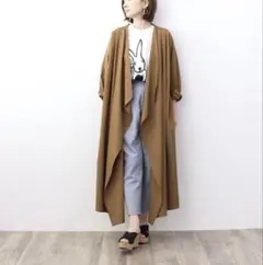 DRESSLAVE/ドレスレイヴドレープギャザー コート/38/コットンCMLのサムネイル