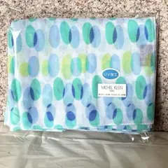 未使用品　MICHEL KLEIN ハンカチ　スカーフ　水玉　春夏　水色　黄緑
