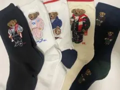 ポロラルフローレンのおしゃれなレディース用ソックス5足 新品22〜24cm