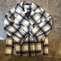 ブラックフライデーセール　11/25まで！チェック柄ダブルブレストコート