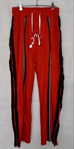 【韓国製】レッド サイドライン スウェットパンツ