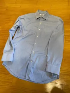 UNIQLO スリムフィットスーパーノンアイロン Yシャツ L 青