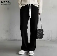 コーデュロイ 裏起毛 パンツ 普通丈 XL ブラック