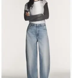 TRF エクストラワイドレッグハイウエストデニムパンツ