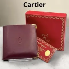 Cartier 二つ折り財布 ボルドー 新品未使用 - メルカリ